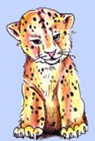 simpatico modello di tatuaggio leopardo