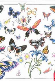 Motif de tatouage de papillon