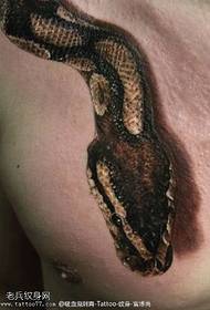padrão de tatuagem de cobra de horror