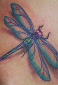 bellissimo modello di tatuaggio libellula blu