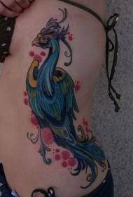 zijrib mooi pauw bloem tattoo patroon