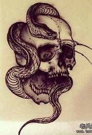 popular handsome snake wrapped tattoo manuscript