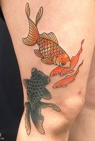 Thigh Goldfish Tattoo Patroon