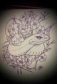 Snake Plum Line Manuscript Tattoo Manuscript Picture