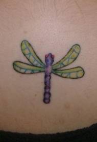 simpatico disegno del tatuaggio libellula viola