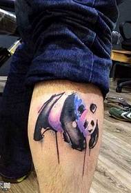 Fótur Panda húðflúrmynstur