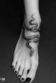 voet slang tattoo patroon