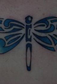 pattern ng tribal totem asul na dragonfly tattoo