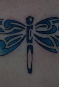 patrón de tatuaje tribal tótem libélula azul