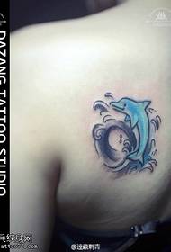 Shoulder Dolphin Tattoo Model