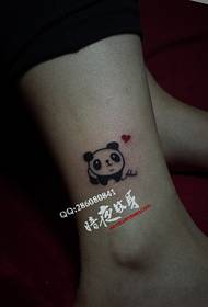 Shanghai Tattoo Picture Bar Dark Fragrance Tattoo Works: Totem Cute Panda Tattoo