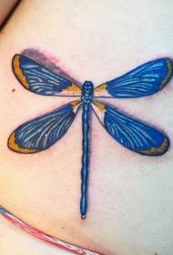 Blue жана Yellow dragonflyTattoo Үлгү