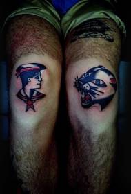 goti kielelezo mtindo wa baharia wa rangi na muundo wa tattoo ya panther 135030 mwenye umri wa miaka shule ya kijito nyeusi ya Misri