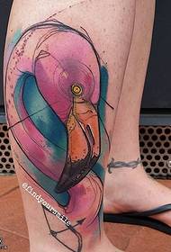 kalfwaterverf swaan tattoo patroon