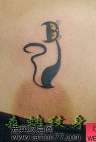 girllike søt totem katt tatoveringsmønster
