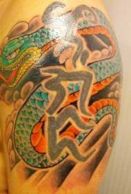 ular cerah dan corak tatu Jepun
