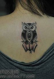 alternative Neck owl tattoo pattern
