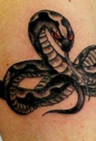 Evil Black Snake Arm Tattoo Pattern
