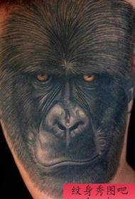 chimpanzee tattoo pattern