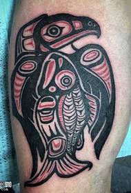 leg crow totem tattoo pattern