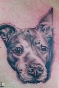Borst hond tattoo patroon