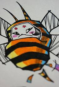 alternatívny rukopis obrázok včely tetovania
