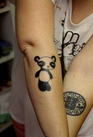 cute panda arm tattoo model
