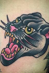 qaabka weyn ee loo yaqaan 'panther panther tattoo' ee lugta 135101 - Qaabdhismeedka tufaaxa madow ee argagaxa leh