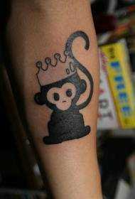 modeli tatuazh i majmunit të krahut të majtë dhe të majmunit