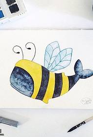 Manuscript Bee Bee Dolphin Tattoo Pattern 134427 - Mga Sumbanan nga Tattoo sa Baby Dolphin sa Botelya