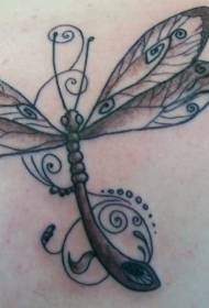 crni vinogradski mozaik zmaj-tetovaža uzorak tetovaža