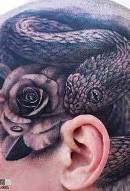 musoro realistic Nyoka tattoo pateni