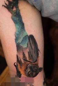 een groep van slimme en schattige vleermuis tattoo Daquan tattoo patroon met kleine dieren