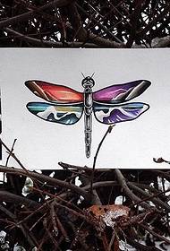 rokopis obarvan vzorec tatoo kačji pastir
