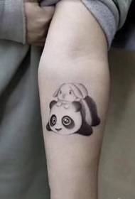 grupi i Meng Meng i thesarit kombëtar të modeleve të dorëshkrimit të tatuazhit panda