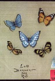 문신 패턴 : 나비 문신 패턴 사진