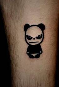 láb gonosz totem kis Panda tetoválás minta