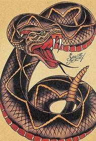 recomendar una imagen de patrón de manuscrito de tatuaje de serpiente