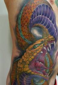 Узорак тетоваже змија: струк у боји струка, традиционални узорак тетоваже змија