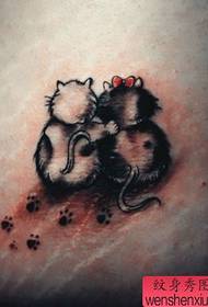 super bèl tatoo modèl ti chat