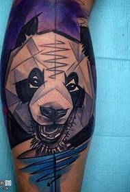 Modello di tatuaggio gamba Panda