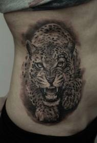 vidukļa reālistisks lielo kaķu leoparda tetovējuma modelis