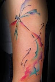 model personaliteti i modelit të tatuazhit me bojë dragonfly