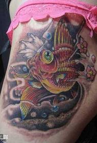 Been goudvis tattoo patroon