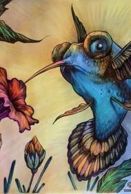 European school goldfish hummingbird personality tattoo pattern manuscript