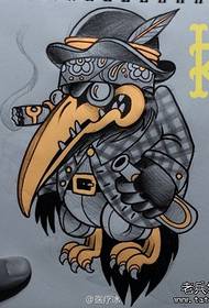 un manoscritto di tatuaggi di corvo molto interessante