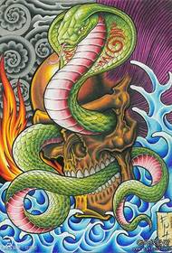 een knap cobra-tattoo-patroon