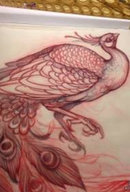 Europako eskola peacock tattoo tatuaje eskuizkribua