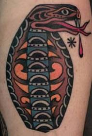 illustrazione di tatuaggio serpente oldschool - un insieme di modelli di tatuaggio serpente stile vecchia scuola