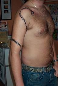 рака црна племенска змија тетоважа шема